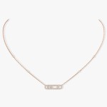 Messika - Baby Move Pave Necklace Pink Gold